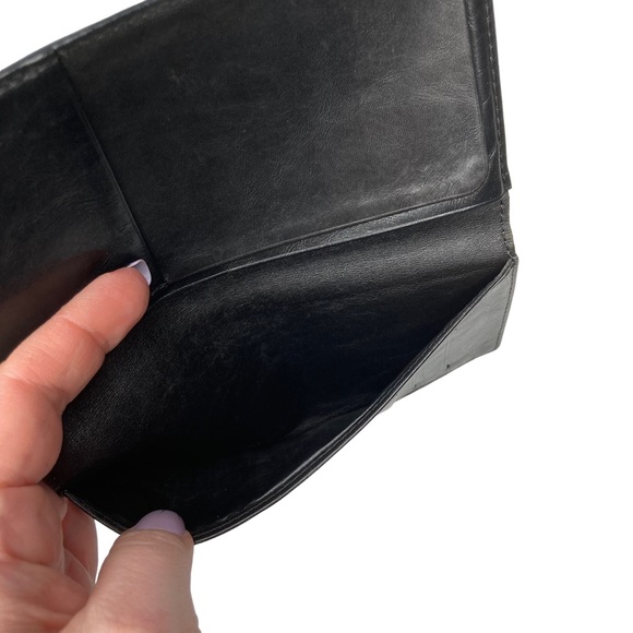 RARE Authentic Louis Vuitton Black Slim Leather Perforated Studded Long Wallet - Picture 13 of 16